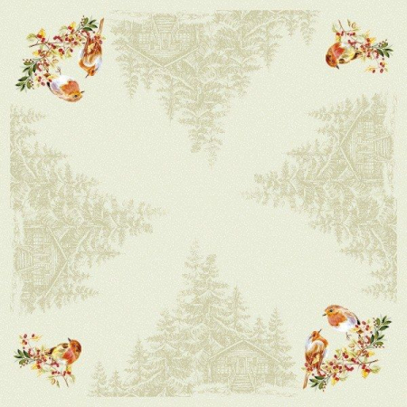 Fete de masa pentru Craciun - La comanda - 
Fata de masa de Craciun Linclass - Pippa beige / 80 × 80 cm / 20 buc