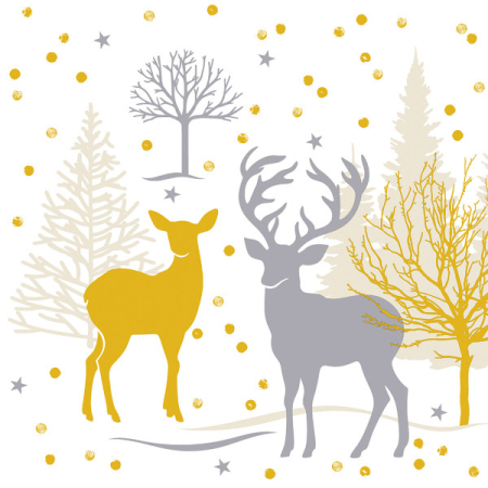 DECOR IARNA - Servetele de masa festive Linclass pentru Craciun/ Revelion -  Josia / 40 x 40 cm / 50 buc