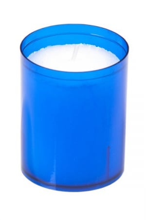 LUMANARI - Lumanare cilindrica in borcan de plastic albastru, Ø 5 cm x h 6,5 cm, 1 buc