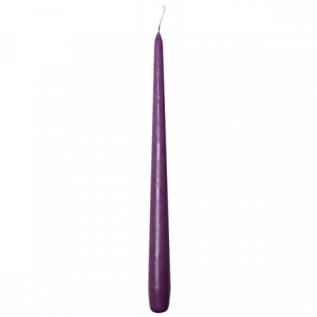 LUMANARI - Lumanare sfesnic conica, aubergine - mov inchis, Ø 2,2 cm x inaltime 28 cm, durata de ardere 10 ore
