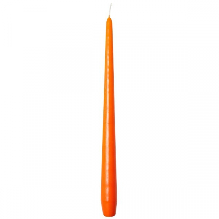LUMANARI - Lumanare sfesnic conica, oranj, Ø 2,2 cm x inaltime 28 cm, durata de ardere 10 ore