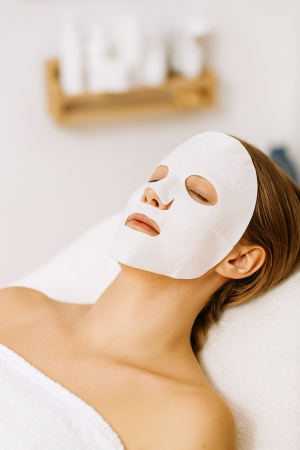 SPA & WELLNESS - Masca faciala de unica folosinta din Airlaid / 25 x 18.5 cm / 100 buc