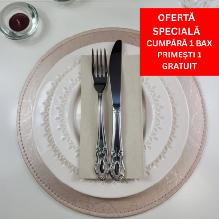 Mini BAX - 1 + 1 GRATIS - MINI BAX Servetele Linclass ultra calitative, pebble stone (bej pal), 40x40 cm, pliate 1/8, 432 buc