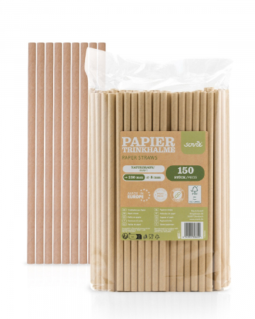 VESELA PREMIUM UNICA FOLOSINTA - Paie natur din hartie, 8 mm x 23 cm, 150 buc