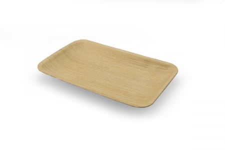 Platouri catering dreptunghiulare, biodegradabile, din scoarta de palmier, 250 x 160 x h22, 20 buc [1]