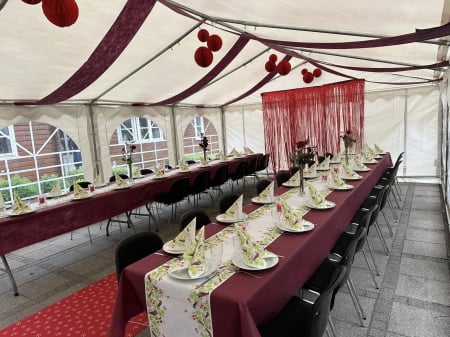 Rola fata de masa Linclass, Bordeaux - bordo / 118 cm x 25 m / 1 buc [1]