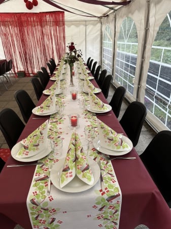 Rola fata de masa Linclass, Bordeaux - bordo / 118 cm x 25 m / 1 buc [3]