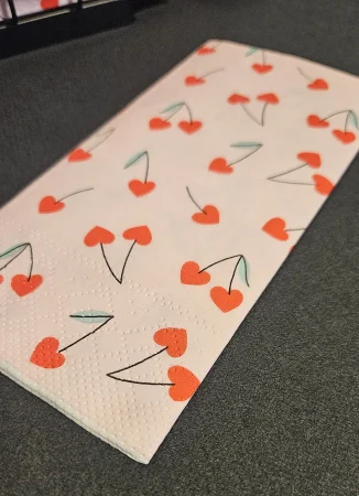 CUMPARA LA PALET - SEMI PALET Servetele de masa 3 straturi, Tissue - Cherry Love, 33 x 33 cm, pliate 1/8, 7200 bucati