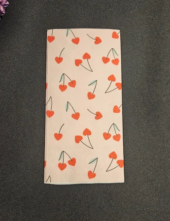 SEMI PALET Servetele de masa 3 straturi, Tissue - Cherry Love, 33 x 33 cm, pliate 1/8, 7200 bucati [3]