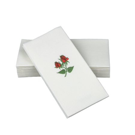 Servetele cu BUZUNAR pentru tacamuri, Linclass-Airlaid (Trandafir) / 43 x 43 cm / 75 buc [8]