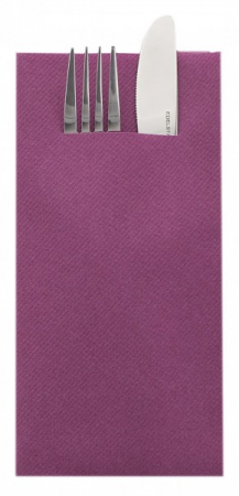 Linclass, HIGH QUALITY - Servetele cu BUZUNAR pentru tacamuri - Linclass Amethyst (Mov inchis) / 40 x 40 cm / 75 buc