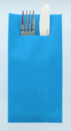 Linclass, HIGH QUALITY - Servetele cu BUZUNAR pentru tacamuri - Linclass Aquablau (albastru intens) / 40 x 40 cm / 75 buc