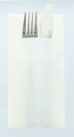 Linclass, HIGH QUALITY - Servetele cu BUZUNAR pentru tacamuri, Linclass Light - Albe / 40 x 40 cm / 50 buc