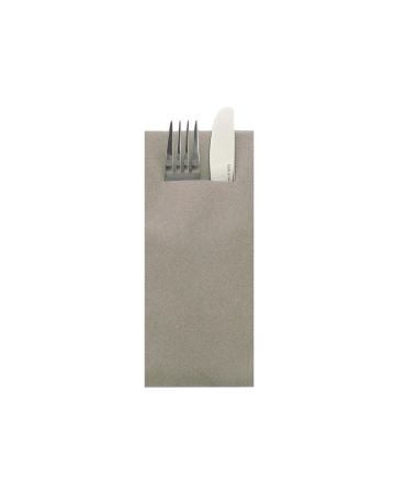 Produse - Servetele cu BUZUNAR pentru tacamuri Linclass Light - Beige Grey (Grej) / 40 x 33 cm / 75 buc