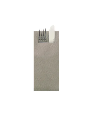 Produse - Servetele cu BUZUNAR pentru tacamuri Linclass Light - Beige Grey (Grej) / 40 x 33 cm / 75 buc