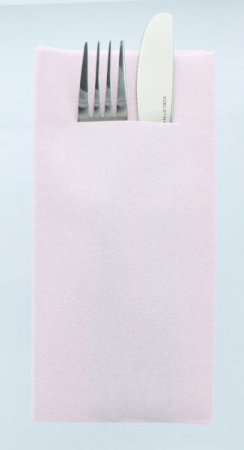 Servetele cu BUZUNAR pentru tacamuri - Linclass Light Pink (Roz pal) / 40 x 40 cm / 75 buc