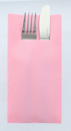 Linclass, HIGH QUALITY - Servetele cu BUZUNAR pentru tacamuri - Linclass Rosa (Roz) / 40 x 40 cm / 75 buc
