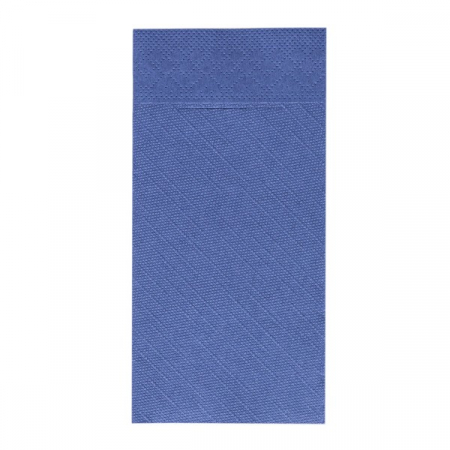 Servetele cu BUZUNAR pentru tacamuri - Tissue Deluxe Blue (Albastru inchis) / 40 x 40 cm / 75 buc [1]