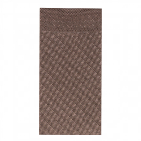 Servetele cu BUZUNAR pentru tacamuri - Tissue Deluxe (Maro) / 40 x 40 cm / 75 buc [1]