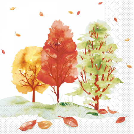 TOTUL SUB 30 Lei - LICHIDARI STOC - Servetele de masa 3 straturi, Tissue Autumn Forest (model de toamna) / 33 x 33 cm / 100 buc
