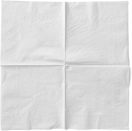 Servetele de masa 2 straturi, Tissue - Albe / 24 x 24 cm / 200 buc [3]