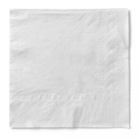 TOTUL SUB 30 Lei - LICHIDARI STOC - Servetele de masa 3 straturi, Tissue - Albe / 40 x 40 cm / 100 buc