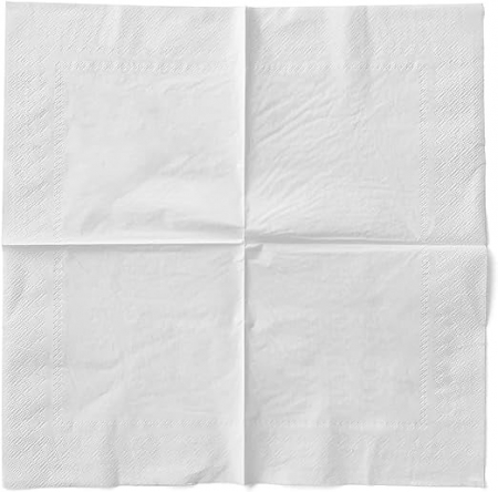 Servetele de masa 3 straturi, Tissue - Albe / 40 x 40 cm / 100 buc [3]