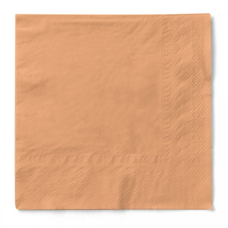 Servetele de masa 3 straturi, Tissue - Aprikot (portocaliu) / 24 x 24 cm / 150 buc [1]