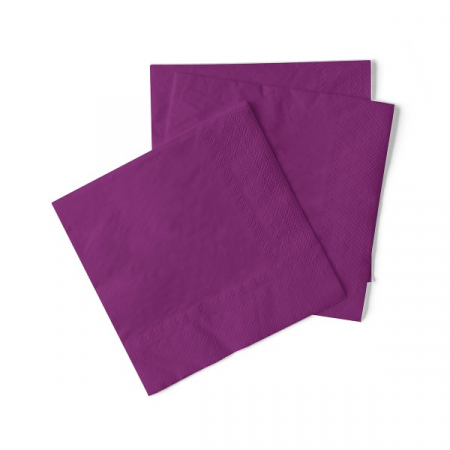 TOTUL SUB 30 Lei - LICHIDARI STOC - Servetele de masa 3 straturi, Tissue - Aubergine (Mov inchis) / 24 x 24 cm / 150 buc