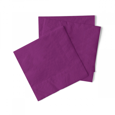 Servetele de masa 3 straturi, Tissue - Aubergine (Mov inchis) / 40 x 40 cm / 100 buc [1]