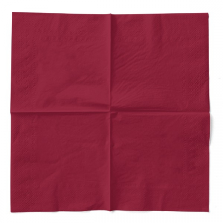 Servetele de masa 3 straturi Tissue - Burgundy (Bordo), 33 x 33 cm, 100 buc [2]