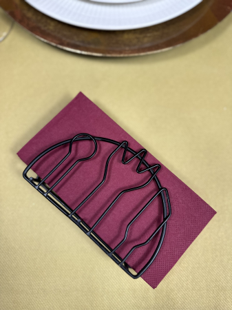 Servetele de masa 3 straturi Tissue - Burgundy (Bordo), 33 x 33 cm, pliate 1/8, 100 buc [1]