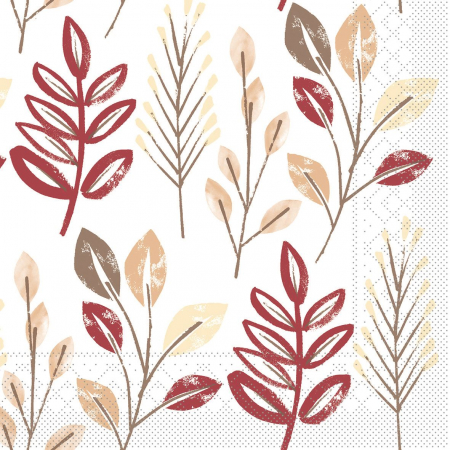 Servetele de masa 3 straturi, Tissue - Cedrik (frunze) / 40 x 40 cm / 100 buc [4]