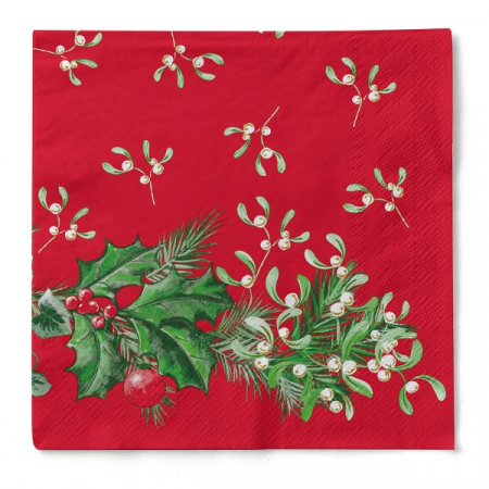 Servetele tissue 40 x 40 pentru Craciun - La comanda - Servetele de masa de Craciun, 3 straturi, Tissue - Elise / 40 x 40 cm / 100 buc