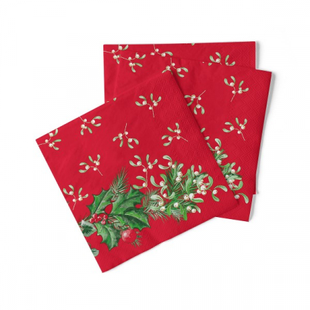 Servetele de masa de Craciun, 3 straturi, Tissue - Elise / 40 x 40 cm / 100 buc [1]