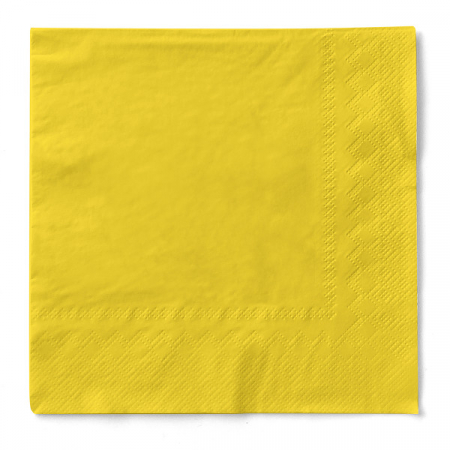 Servetele de masa 3 straturi, Tissue - Galbene / 33 x 33 cm / 20 buc