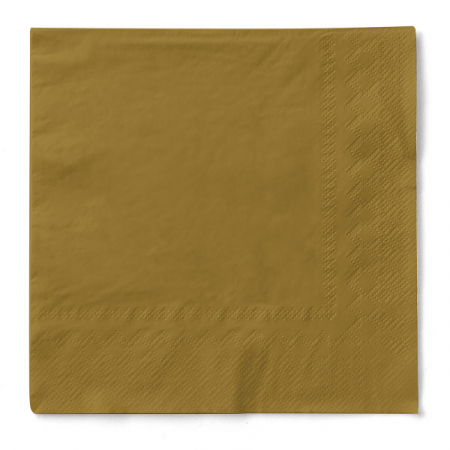 Servetele de masa, 3 straturi, UNI - Servetele de masa 3 straturi, Tissue - Gold (Auriu) / 40 x 40 cm / 100 buc