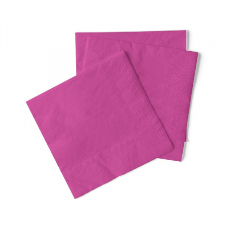 Servetele de masa, 3 straturi, UNI - Servetele de masa 3 straturi, Tissue - Roz inchis / 24 x 24 cm / 150 buc
