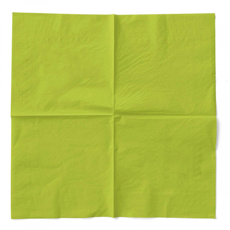 Servetele de masa 3 straturi Tissue - Verzi (Verde Kiwi), 33 x 33 cm, 100 buc [2]