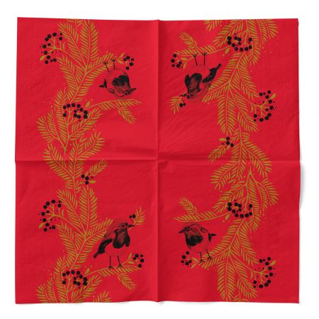 Servetele de masa de Craciun, 3 straturi, Tissue - Jesse / 33 x 33 cm / 100 buc [2]