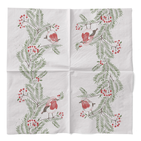 Servetele de masa de Craciun, 3 straturi, Tissue - Jesse / 40 x 40 cm / 100 buc [2]