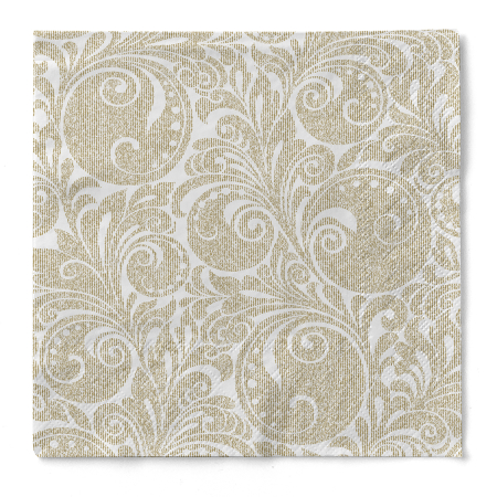 Servetele de masa de Craciun, 3 straturi, Tissue - Jordan weiss-gold / white-gold / 40 x 40 cm / 100 buc [1]
