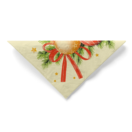 Servetele de masa de Craciun, 3 straturi, Tissue - Kerstin champagner / champagne / 33 x 33 cm / 100 buc [4]