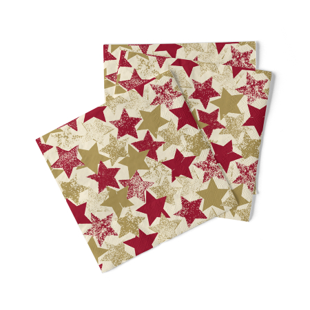 Servetele tissue 40 x 40 pentru Craciun - La comanda - Servetele de masa de Craciun, 3 straturi, Tissue - Levi / 40 x 40 cm / 100 buc