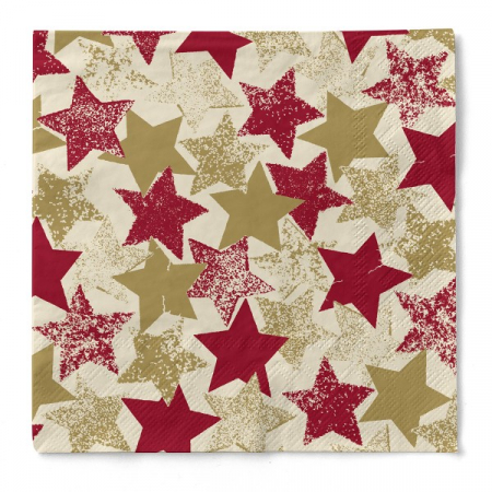Produse - Servetele de masa de Craciun, 3 straturi, Tissue - Levi / 40 x 40 cm / 100 buc