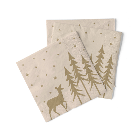 Servetele de masa, 3 straturi, Tissue - Liane (hartie tissue reciclata) / 24 × 24 cm / 150 buc [1]