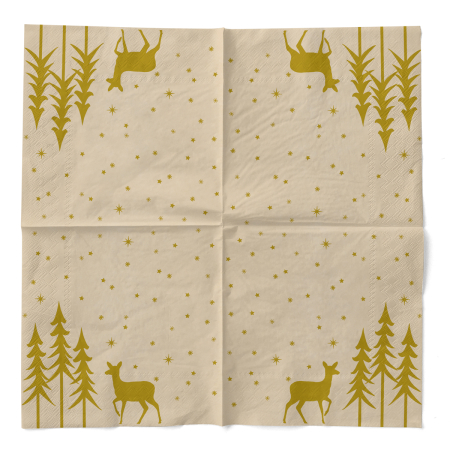 Servetele de masa de Craciun, 3 straturi, Tissue - Liane recycled tissue / 33 x 33 cm / 100 buc [2]