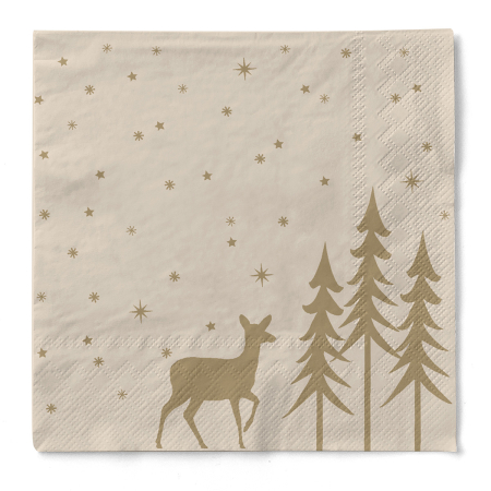 Servetele de masa de Craciun, 3 straturi, Tissue - Liane recycled tissue / 40 x 40 cm / 100 buc [1]