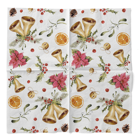Servetele de masa de Craciun, 3 straturi, Tissue - Marianne / 40 x 40 cm / 100 buc [2]