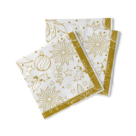 Servetele tissue 40 x 40 pentru Craciun - La comanda - Servetele de masa de Craciun, 3 straturi, Tissue - Milan weiß / white / 40 x 40 cm / 100 buc